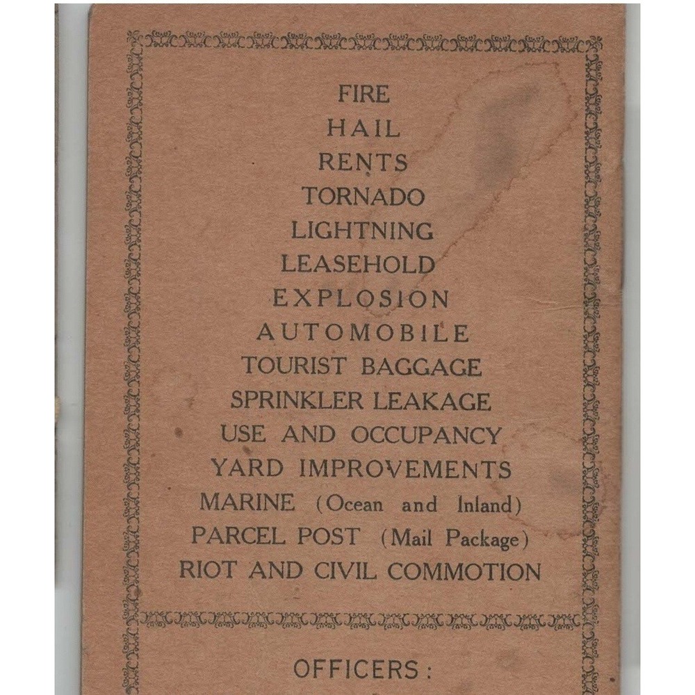 Vtg 1927 Connecticut Fire Insurance Co Booklet Hartford CT Ephemera - Picture 2 of 2